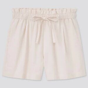 Uniqlo Cotton-Linen Relaxed Shorts Beige XS